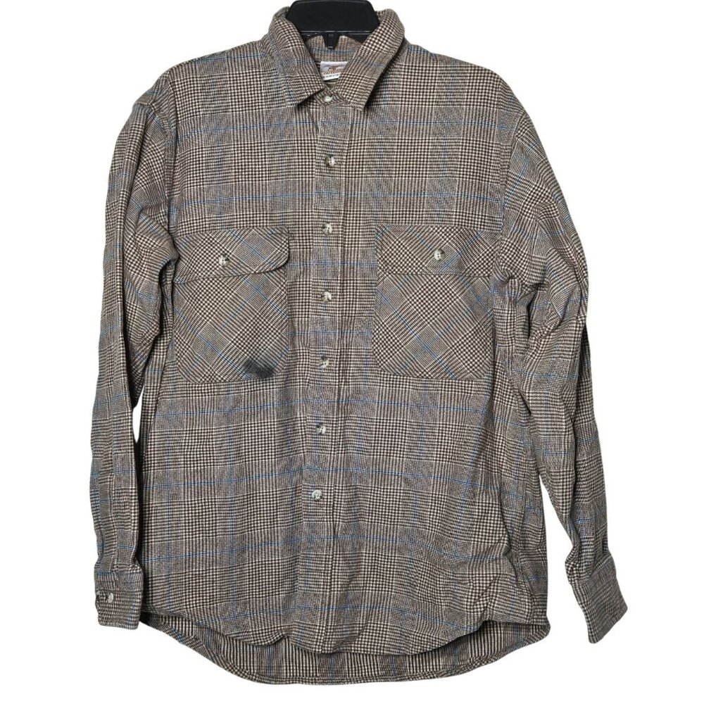 Vintage Prentiss Outdoors Mens Plaid Button Long Sleeve Flannel Large Western‎